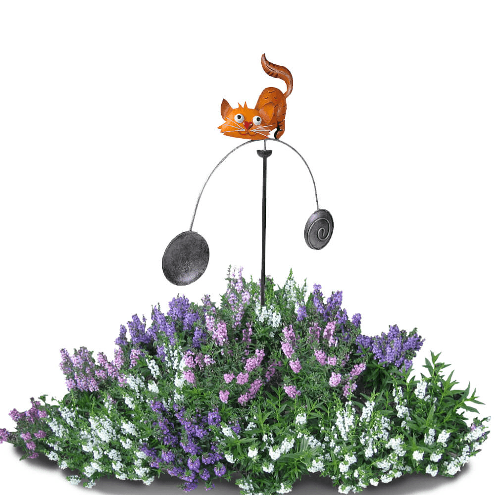 Decoratiune gradina Pisica portocalie pendul 116 cm - Nitzi.ro
