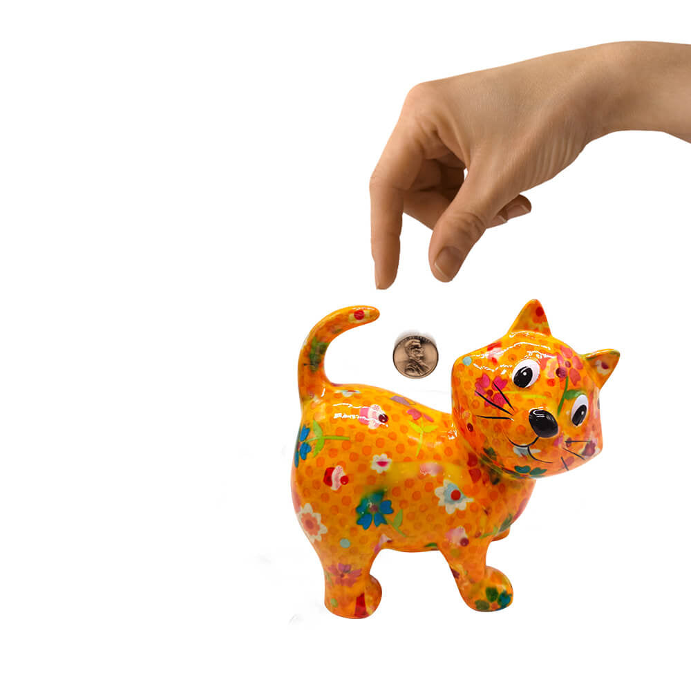Decoratiune ceramica Pisica Kiki h10.8 cm