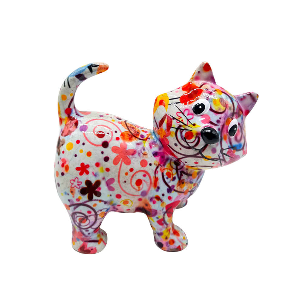 Decoratiune ceramica Pisica Kiki h10.8 cm