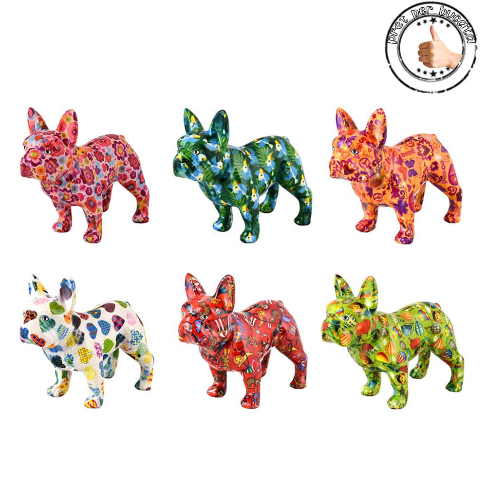 Decoratiune ceramica Buldog francez Jack h19.2 cm