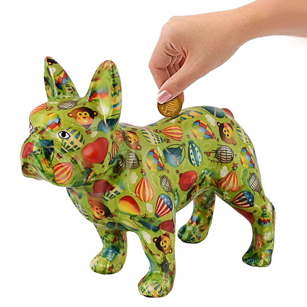Decoratiune ceramica Buldog francez Jack h19.2 cm