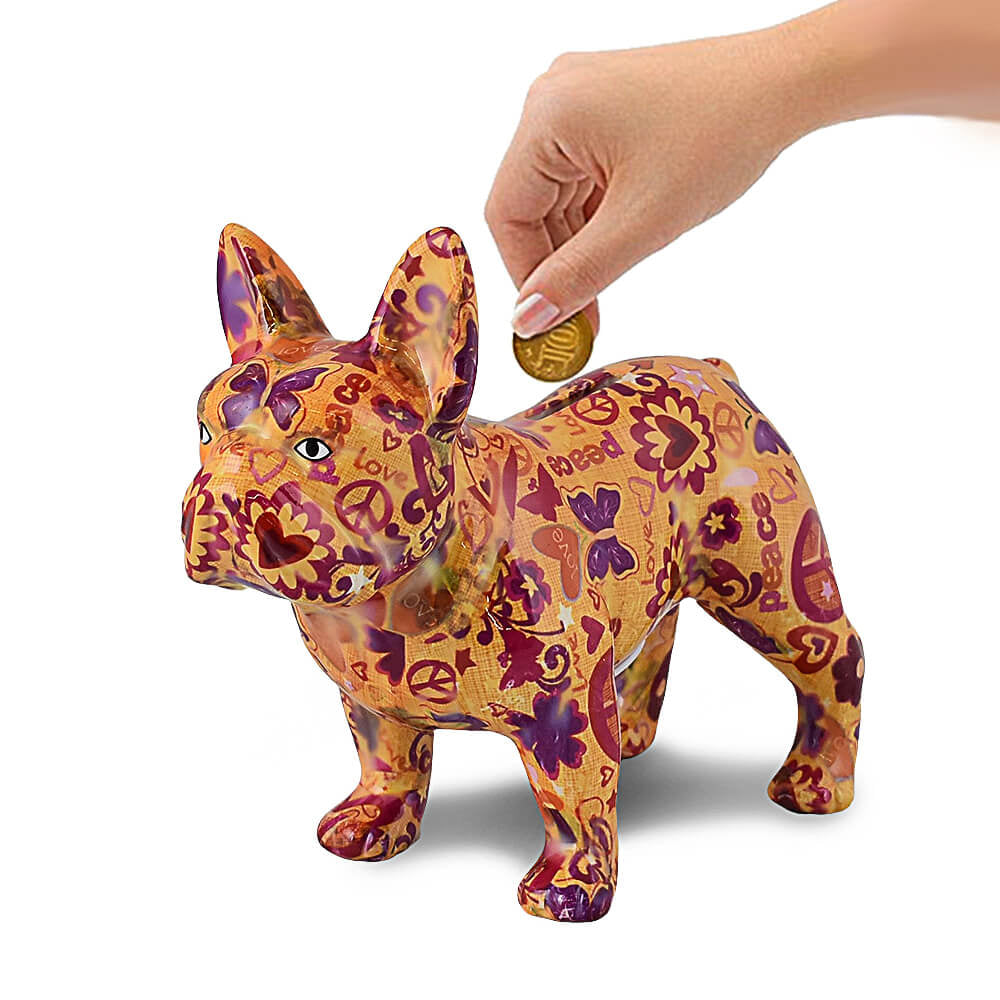 Decoratiune ceramica Buldog francez Jack h19.2 cm