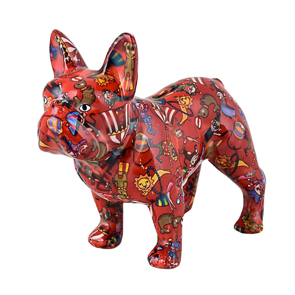 Decoratiune ceramica Buldog francez Jack h19.2 cm