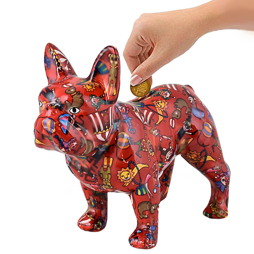 Decoratiune ceramica Buldog francez Jack h19.2 cm