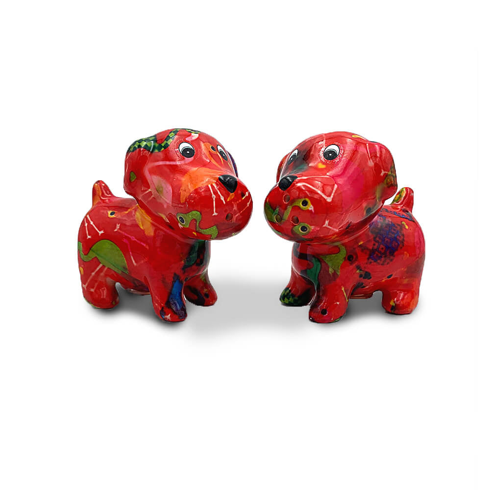 Decoratiune ceramica Sare si piper Catel Bruno h7 cm