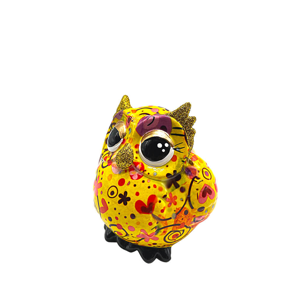 Decoratiune ceramica Bufnita Olive h10.2 cm