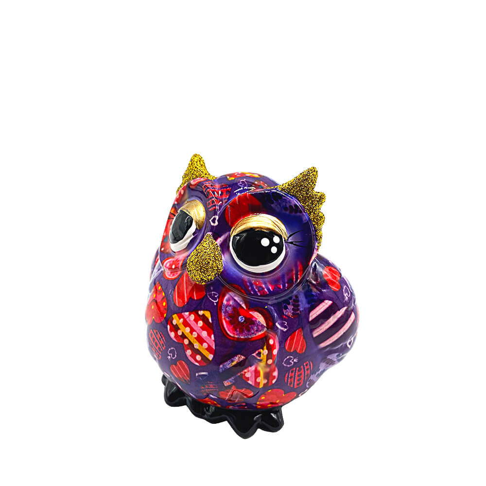 Decoratiune ceramica Bufnita Olive h10.2 cm
