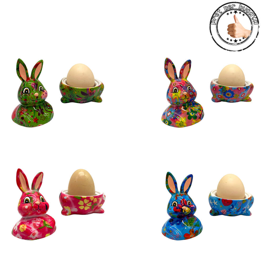 Decoratiune ceramica Suport pentru ou fiert Iepuras Millie