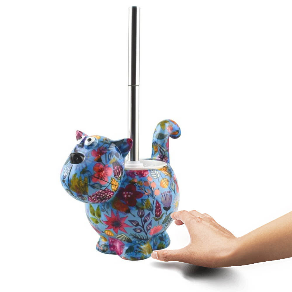 Decoratiune ceramica Suport perie toaleta Pisica Dorothy h17.5 cm