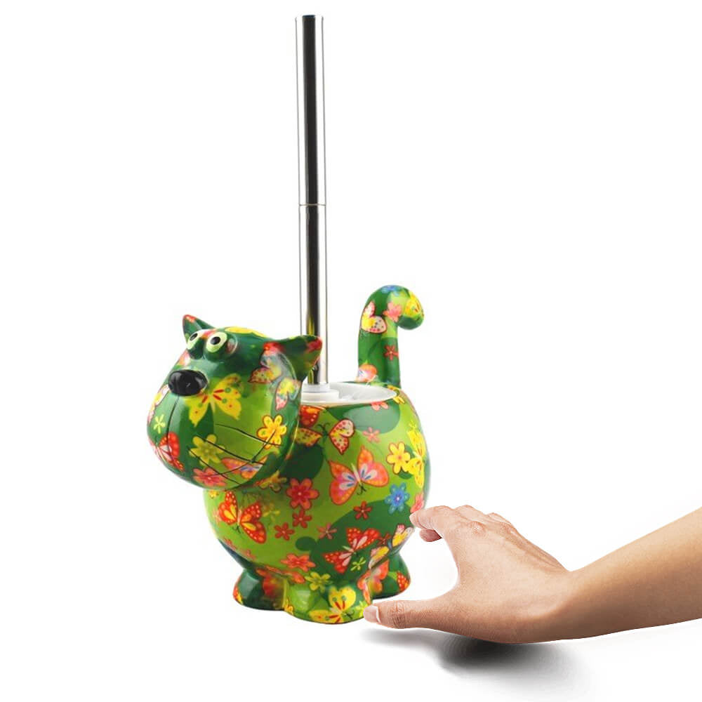 Decoratiune ceramica Suport perie toaleta Pisica Dorothy h17.5 cm