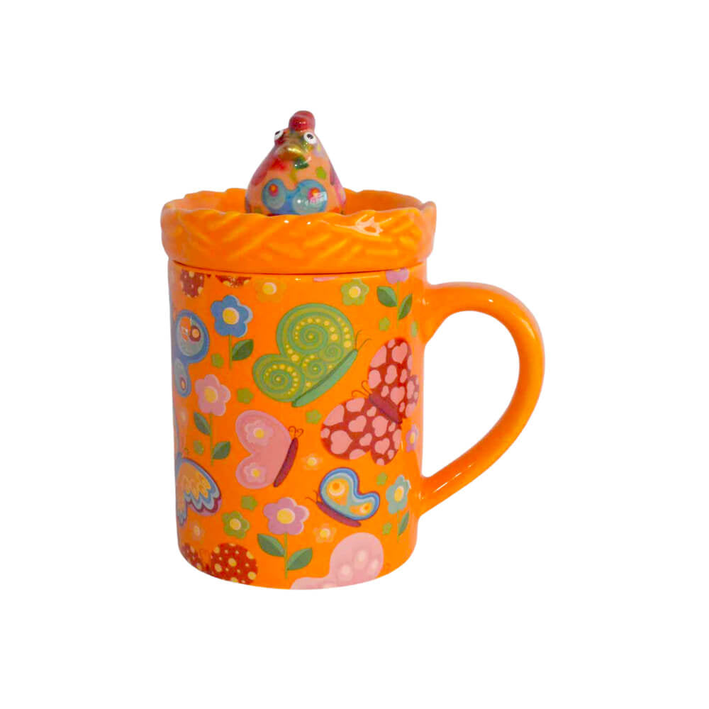 Decoratiune ceramica Cana cu capac h14 cm