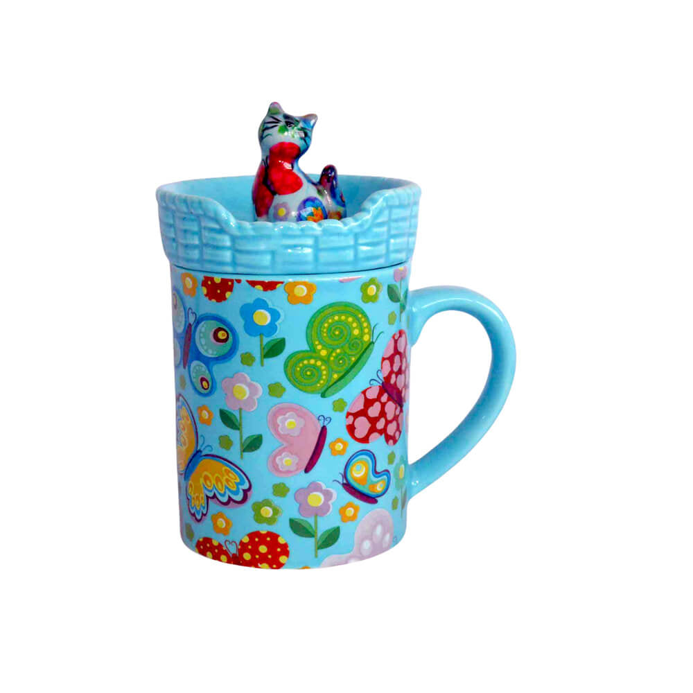 Decoratiune ceramica Cana cu capac h14 cm