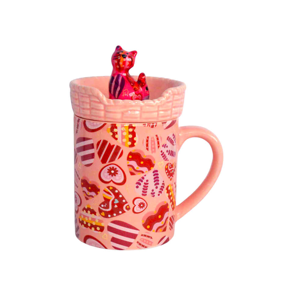 Decoratiune ceramica Cana cu capac h14 cm