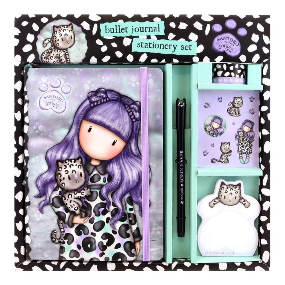 Bullet Journal cu pix+abtibilduri+notite Gorjuss Smitten Kitten - Nitzi.ro