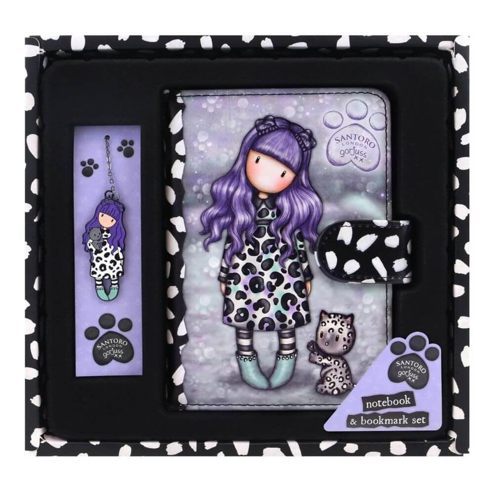 Set jurnal cu coperta PVC si semn de carte Gorjuss Smitten Kitten - Nitzi.ro
