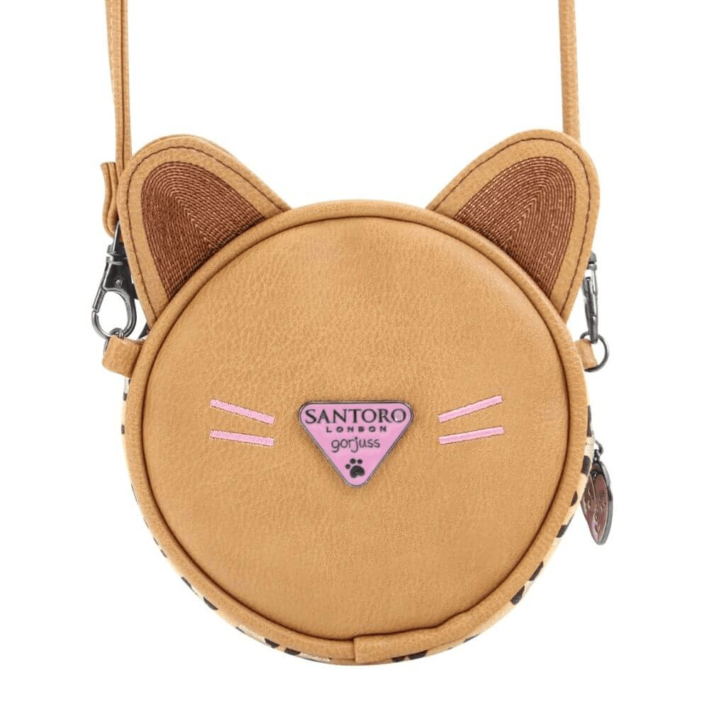 Geanta rotunda pentru copii Gorjuss-Purrrrrfect Love cu pisicuta adorabila - Nitzi.ro