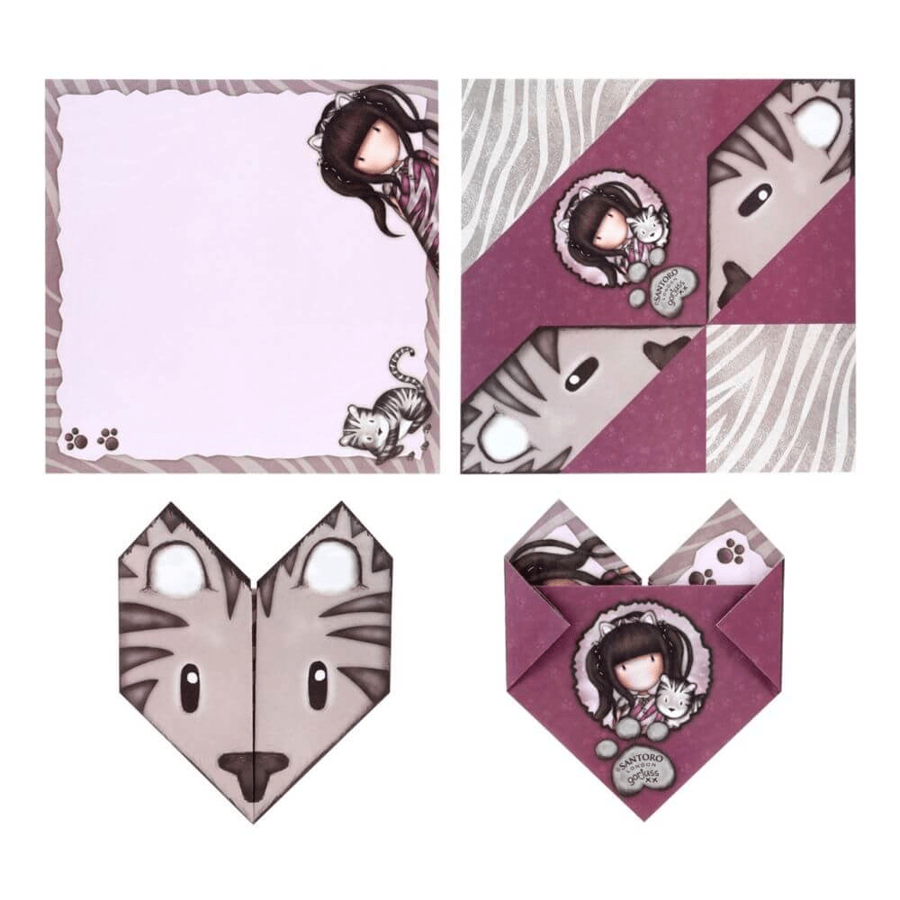 Set 30 invitatii origami Gorjuss Wild - Nitzi.ro