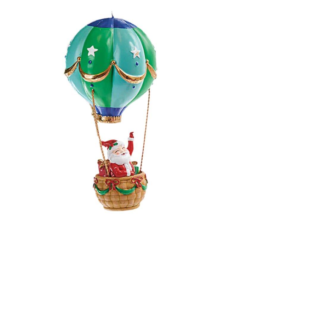 Ornament pentru brad-Mos Craciun in balon 17 cm - Nitzi.ro