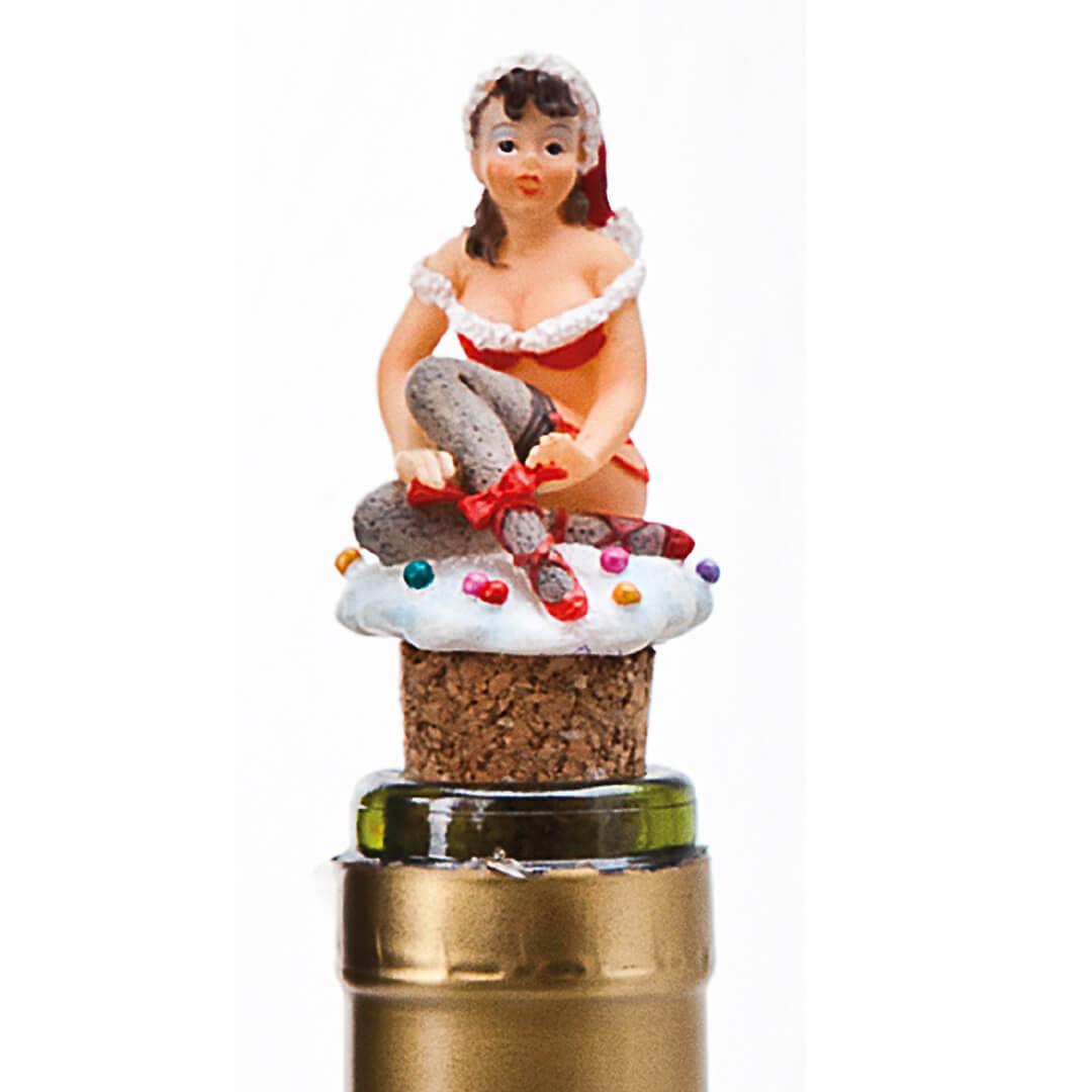 Dop decorativ pentru sticla Craciunite 7 cm - Nitzi.ro