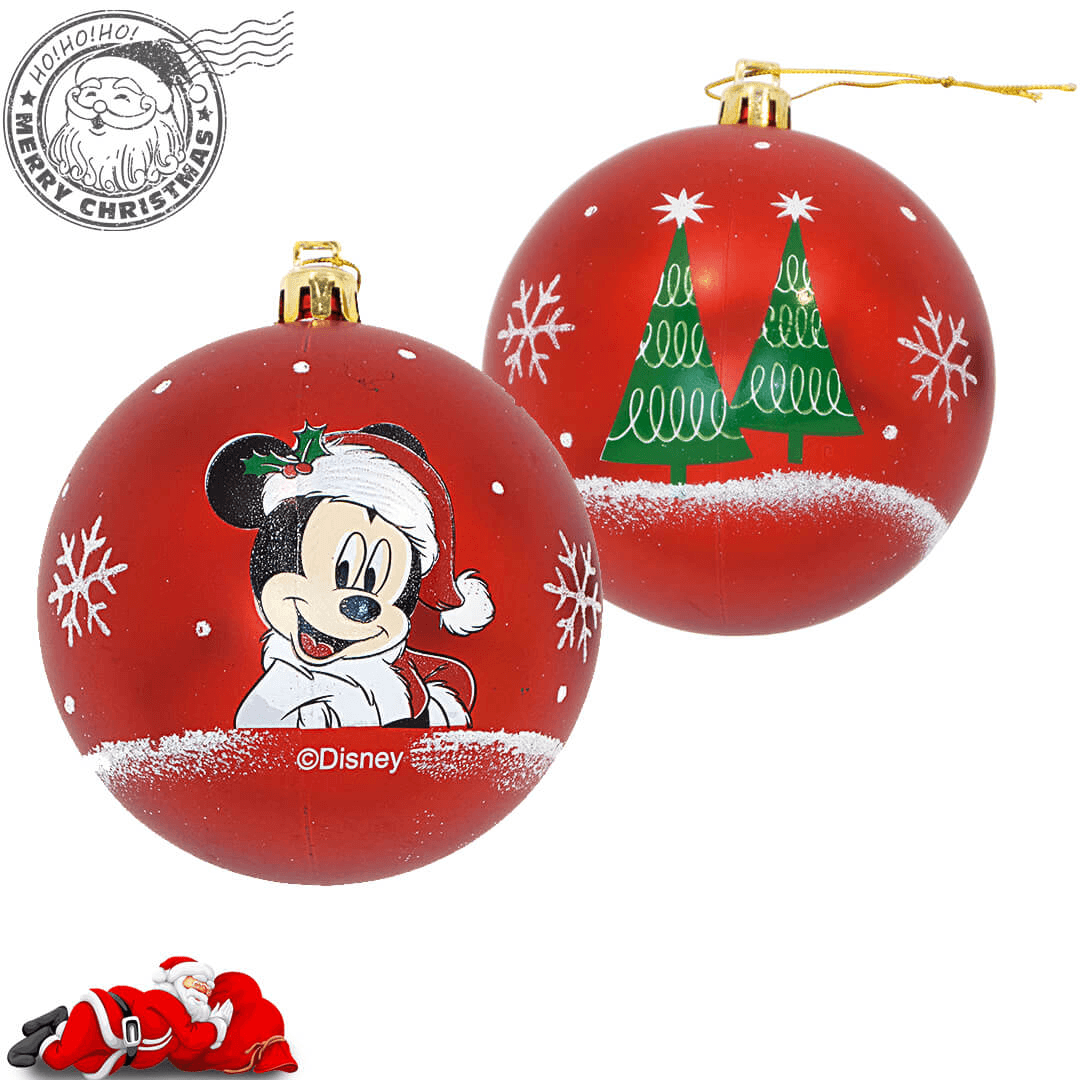 Set 6 Globuri brad Mickey Mouse 8 cm - Nitzi.ro