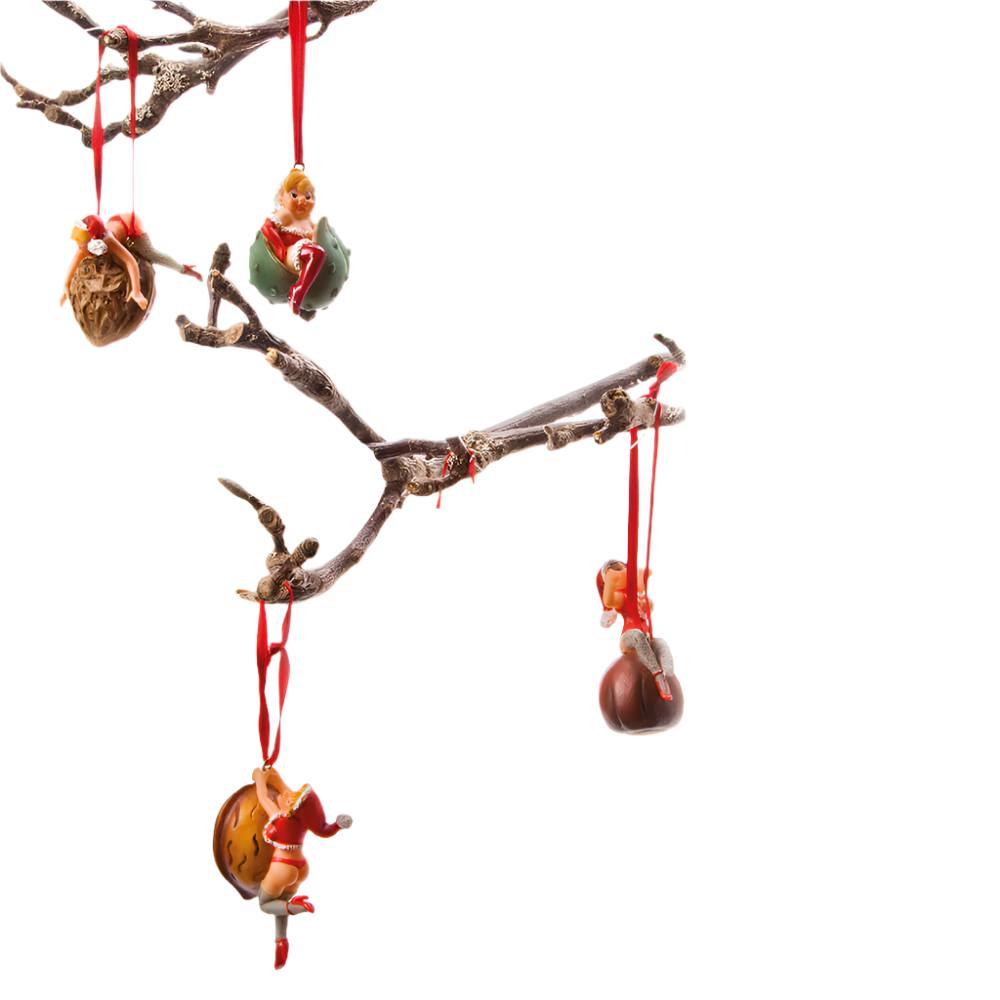 Figurina ornament pentru Brad Craciunite in aluna 4 cm - Nitzi.ro