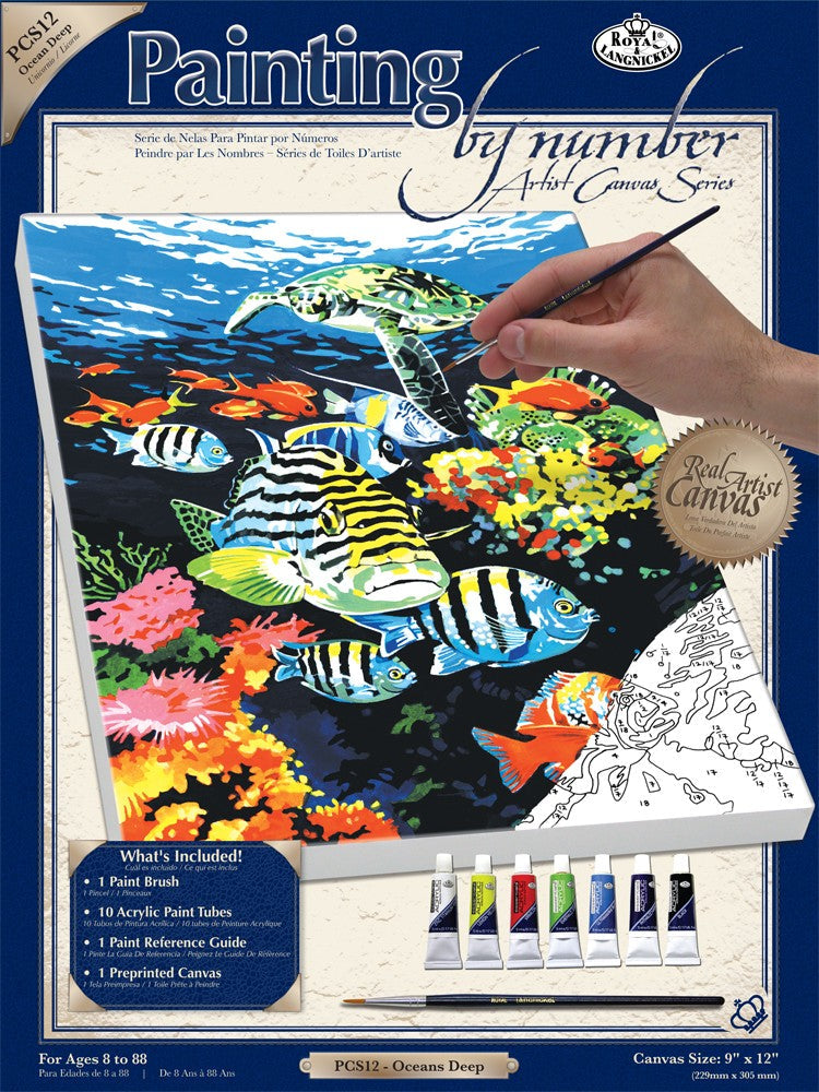 Pictura pe panza 23x31x2.5 - Adancurile oceanului