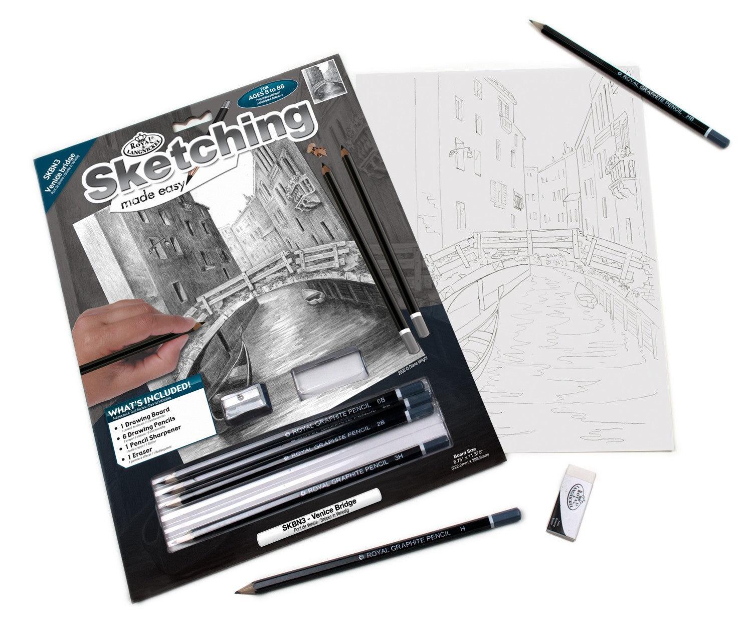 Set pentru realizarea unui desen in creion - Pod venetian - Nitzi.ro