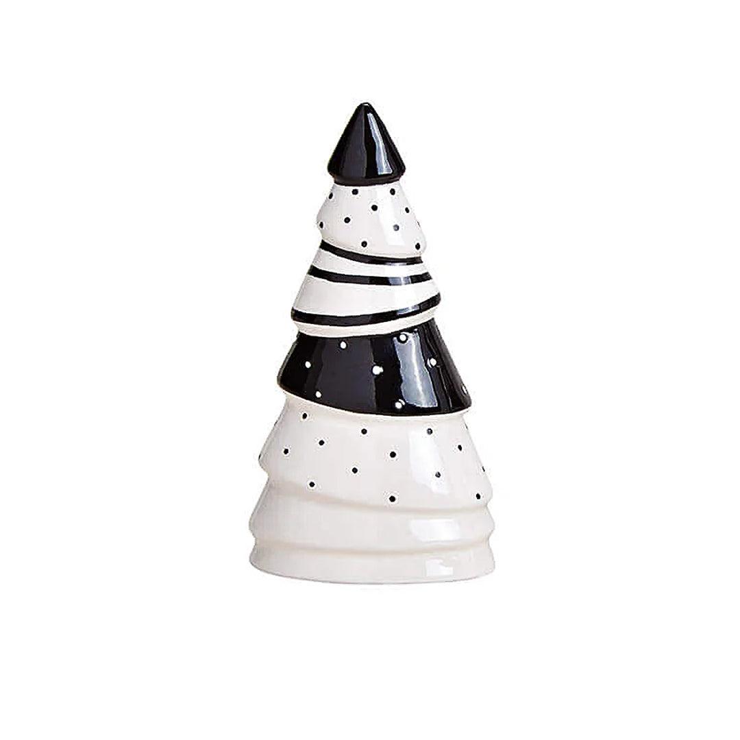 Brad decorativ ceramic alb-negru 16 cm - Nitzi.ro