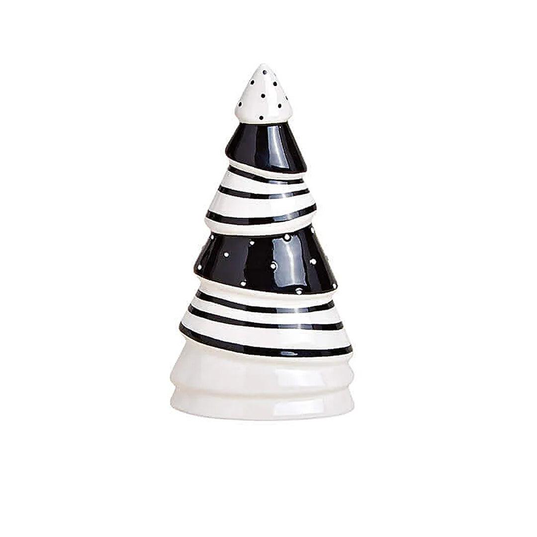 Brad decorativ ceramic alb-negru 16 cm - Nitzi.ro
