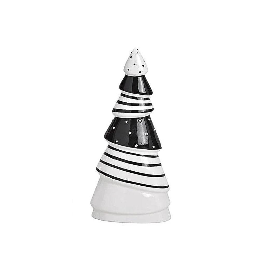 Brad decorativ ceramic alb-negru 22 cm - Nitzi.ro