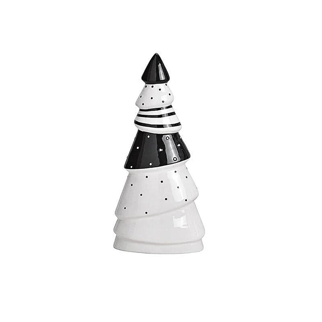 Brad decorativ ceramic alb-negru 22 cm - Nitzi.ro
