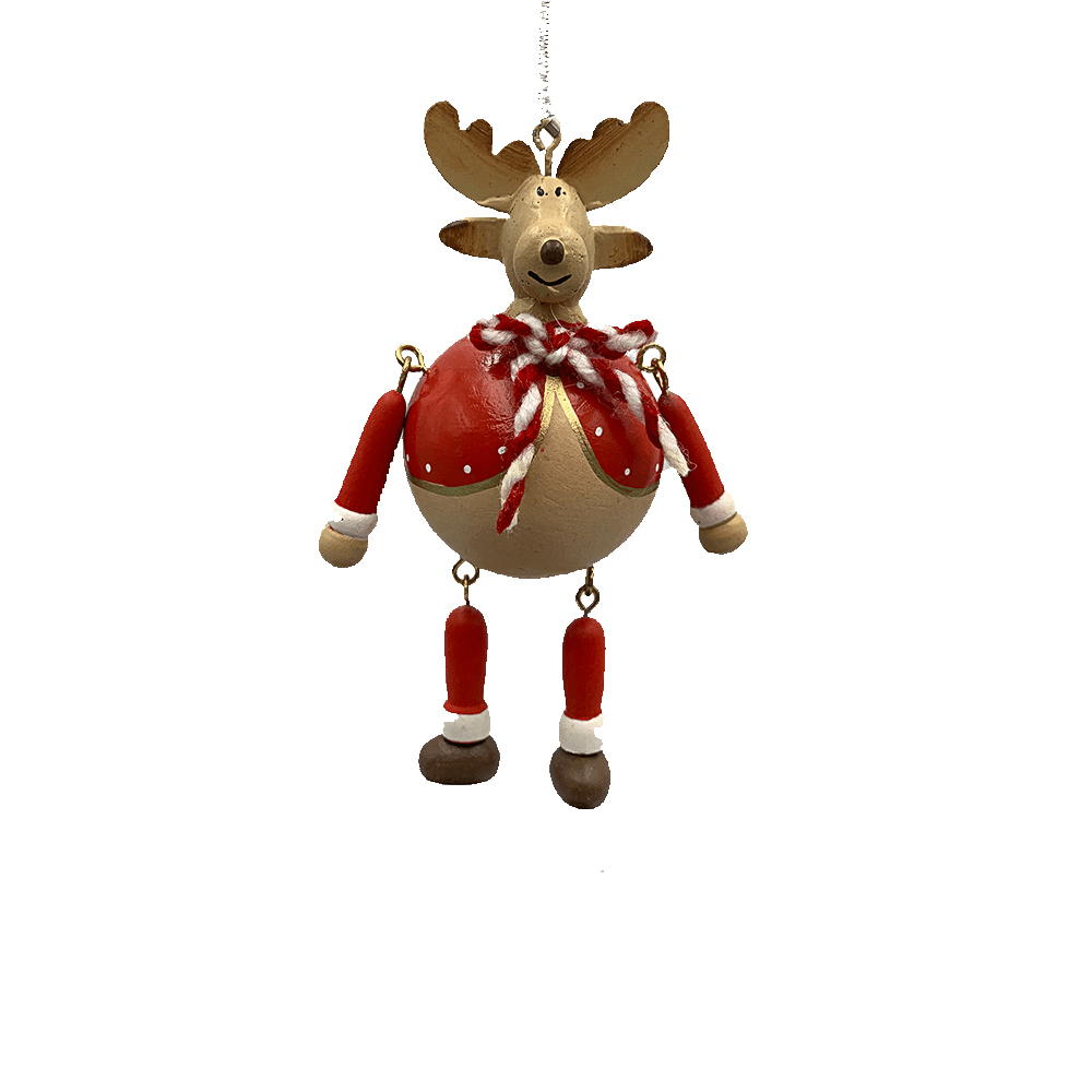 Set 4 ornamente brad lemn mici - Nitzi.ro