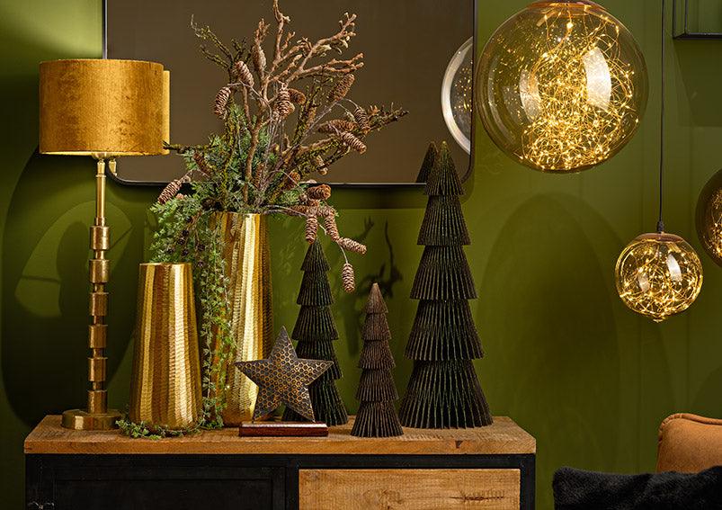 Vaza metalica decorativa aurie - Nitzi.ro