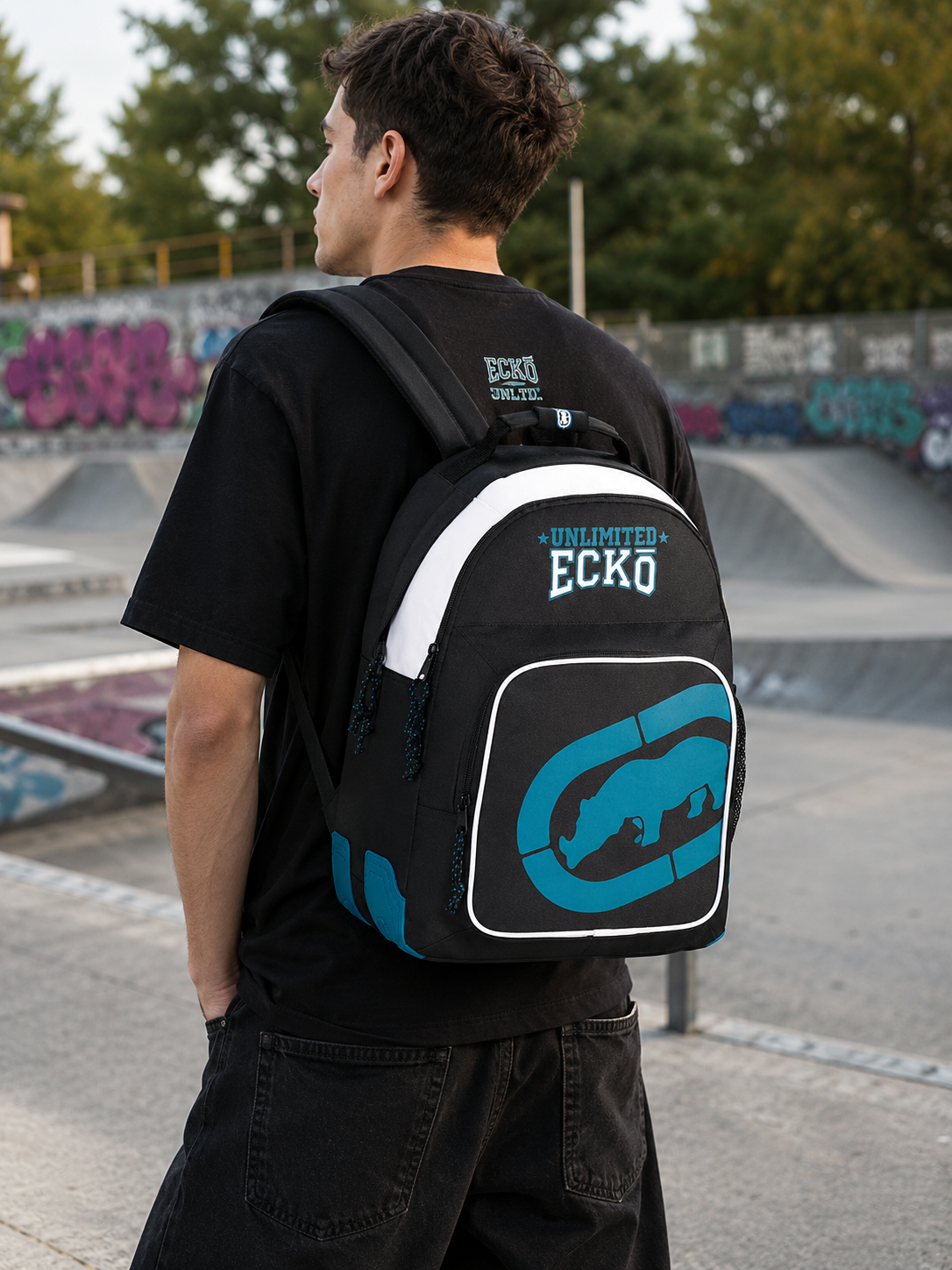 Rucsac scoala Ecko negru 42 cm