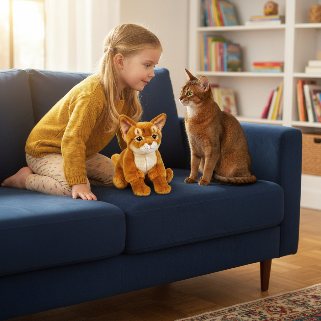 Jucărie copii Pisica de plus Abisiniana Chris 25 cm