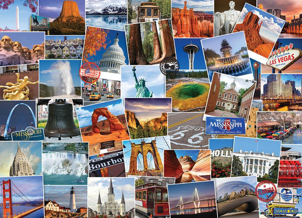 Puzzle 1000 piese Globetrotter USA
