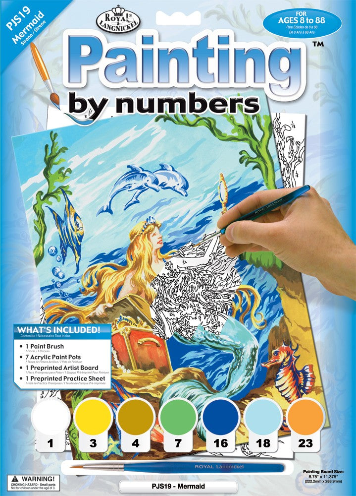 Prima mea pictura pe numere junior mica - Sirena
