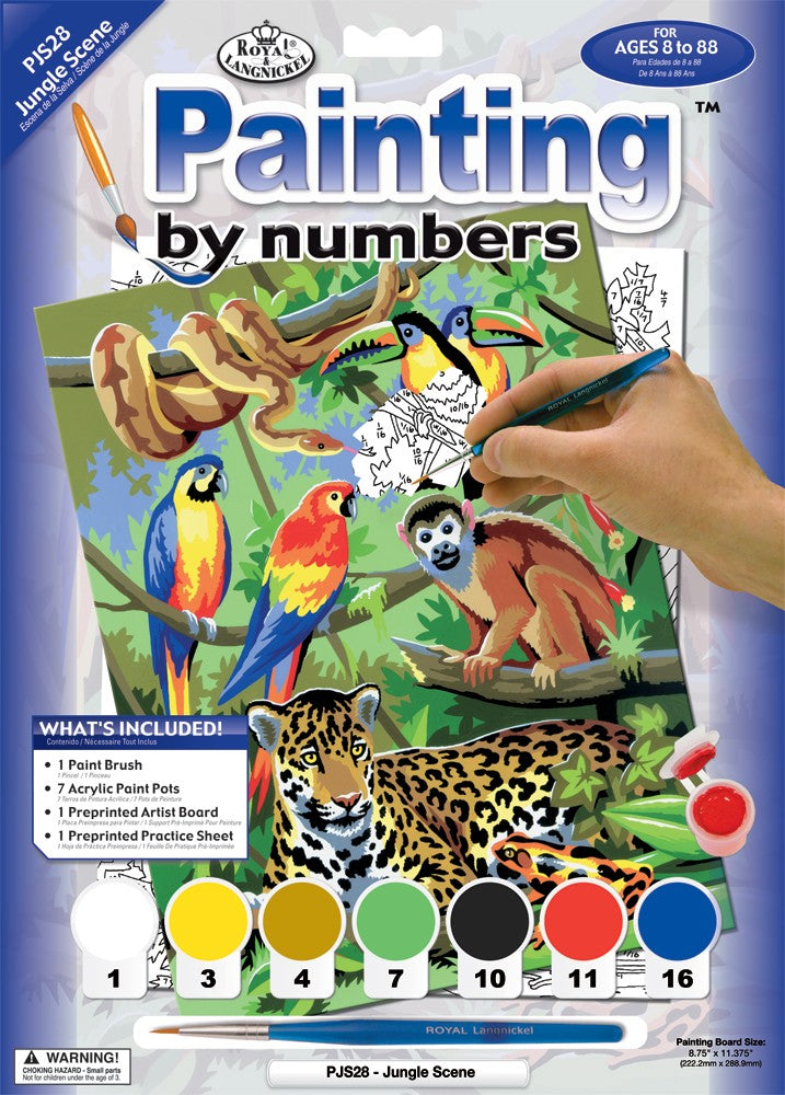 Prima mea pictura pe numere junior mica - Jungla