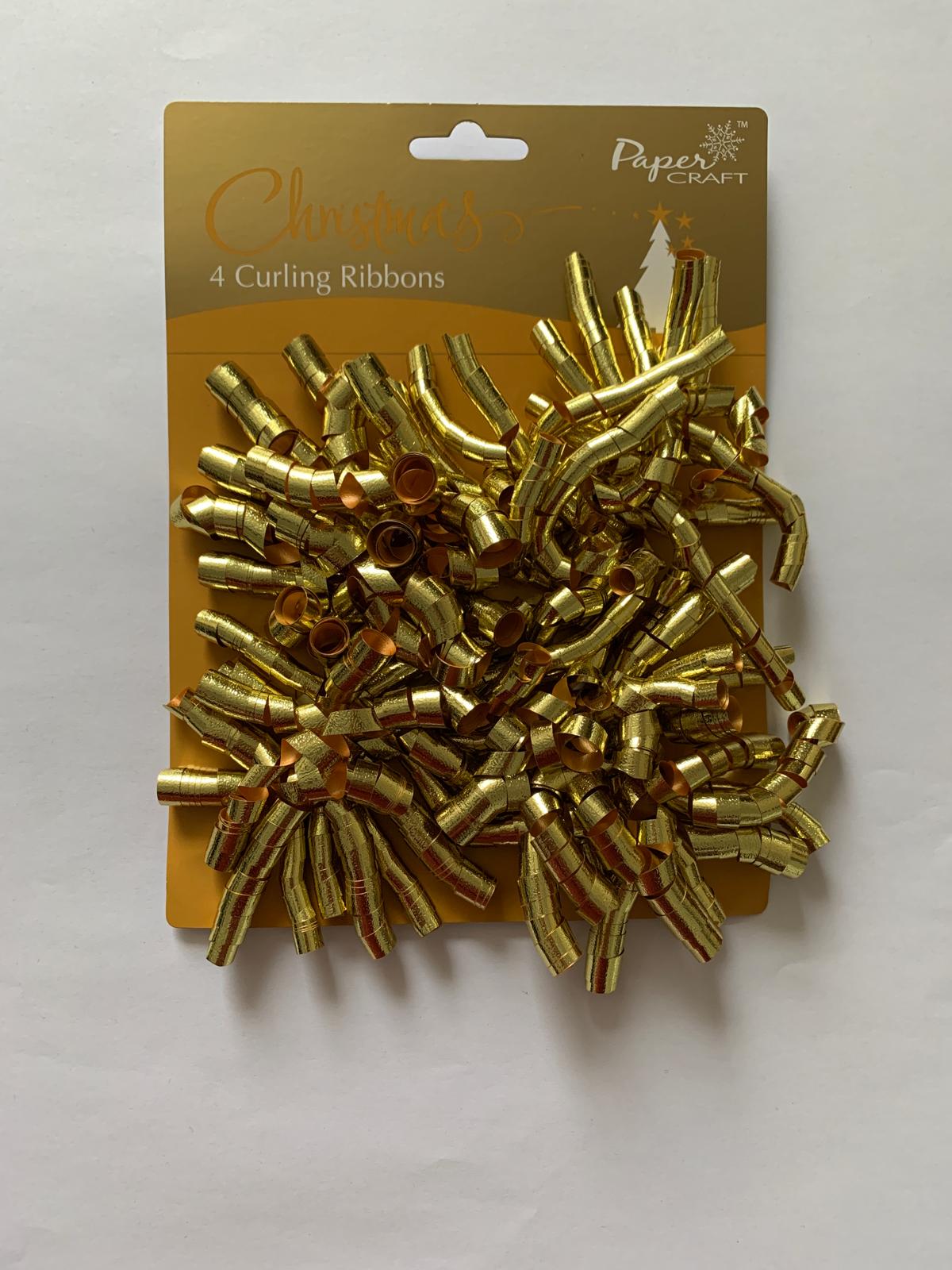 SET 4 Panglici carliontate pentru decorat cadourile de Crăciun