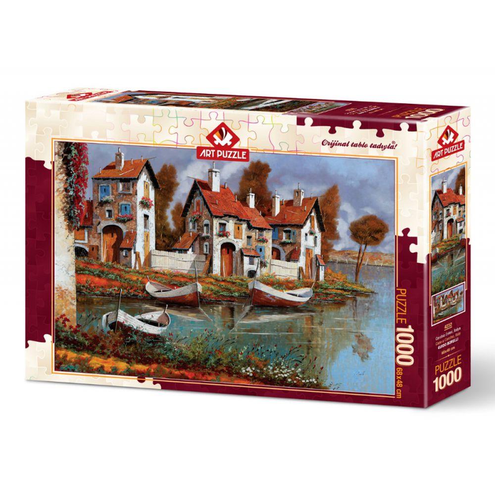 Puzzle 1000 piese Case A Cerchio, ItalyGuido Borelli - Nitzi.ro