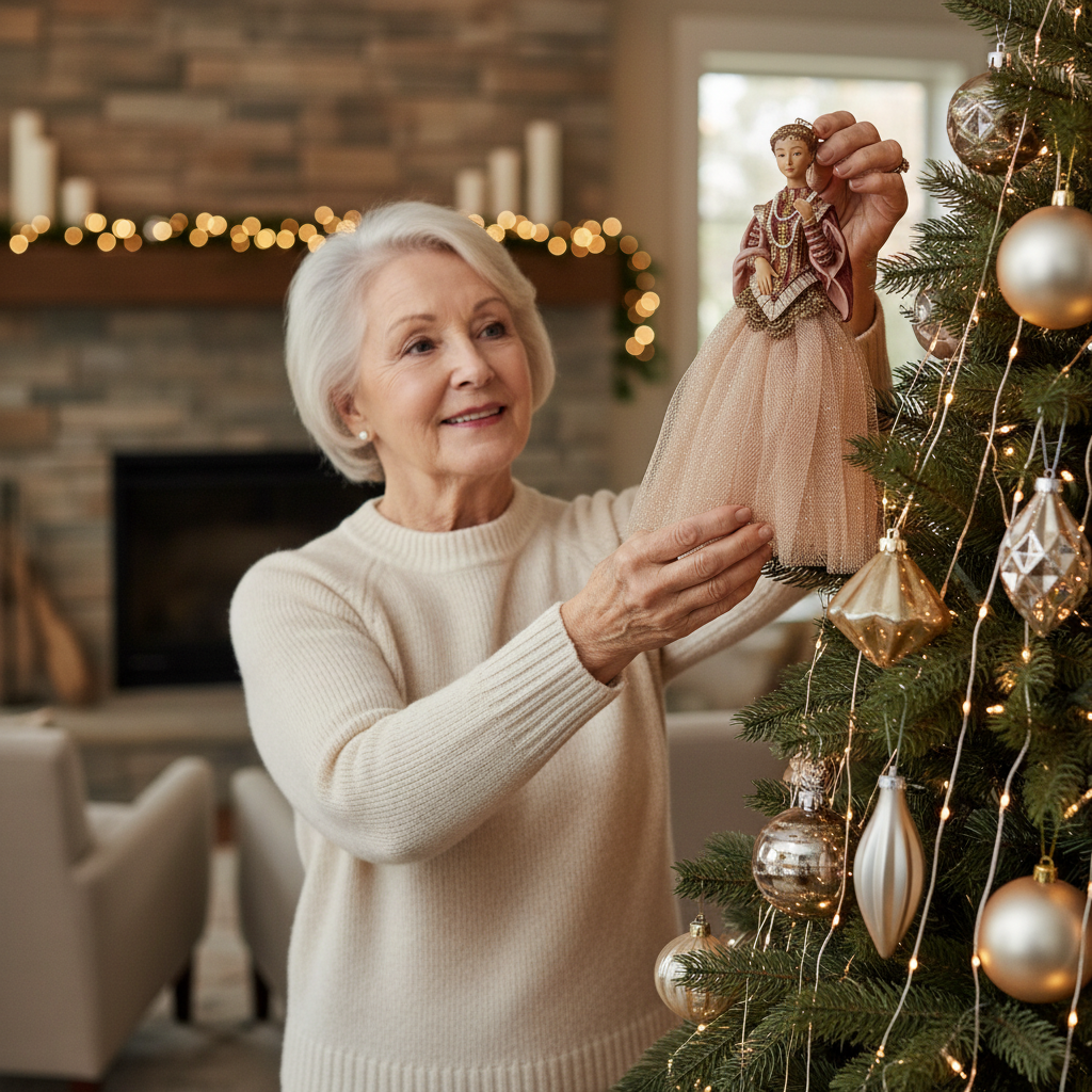 Castelana cu rochie din tiul 18 cm