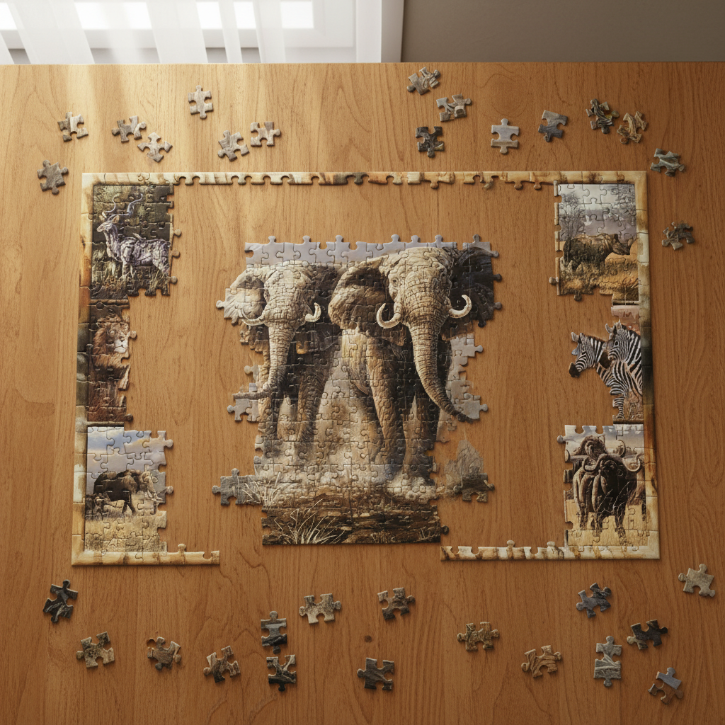Puzzle Wildlife Elefant 1000 piese