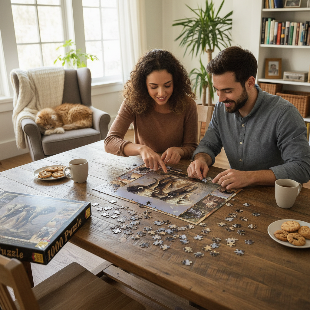 Puzzle 1000 piese, calitate premium