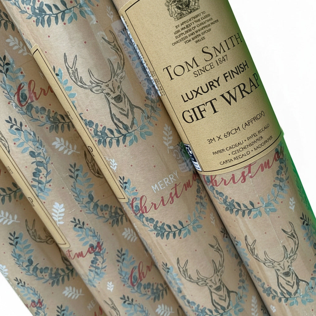 Hartie de impachetat cadouri Tom Smith cu finisaje elegante rola de 4 m