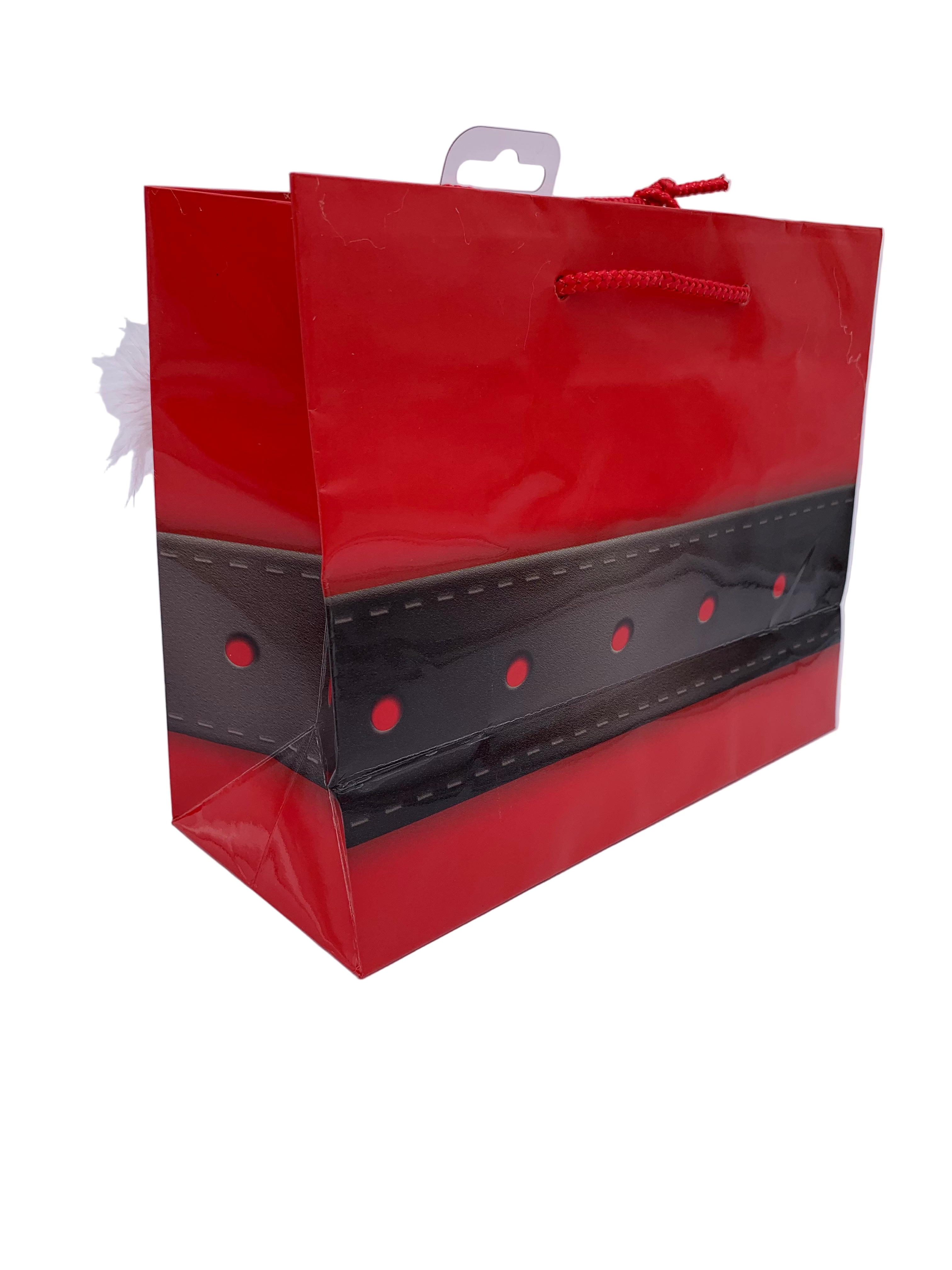 Punga pentru cadou de iarna centura lui Mos Sarbatori