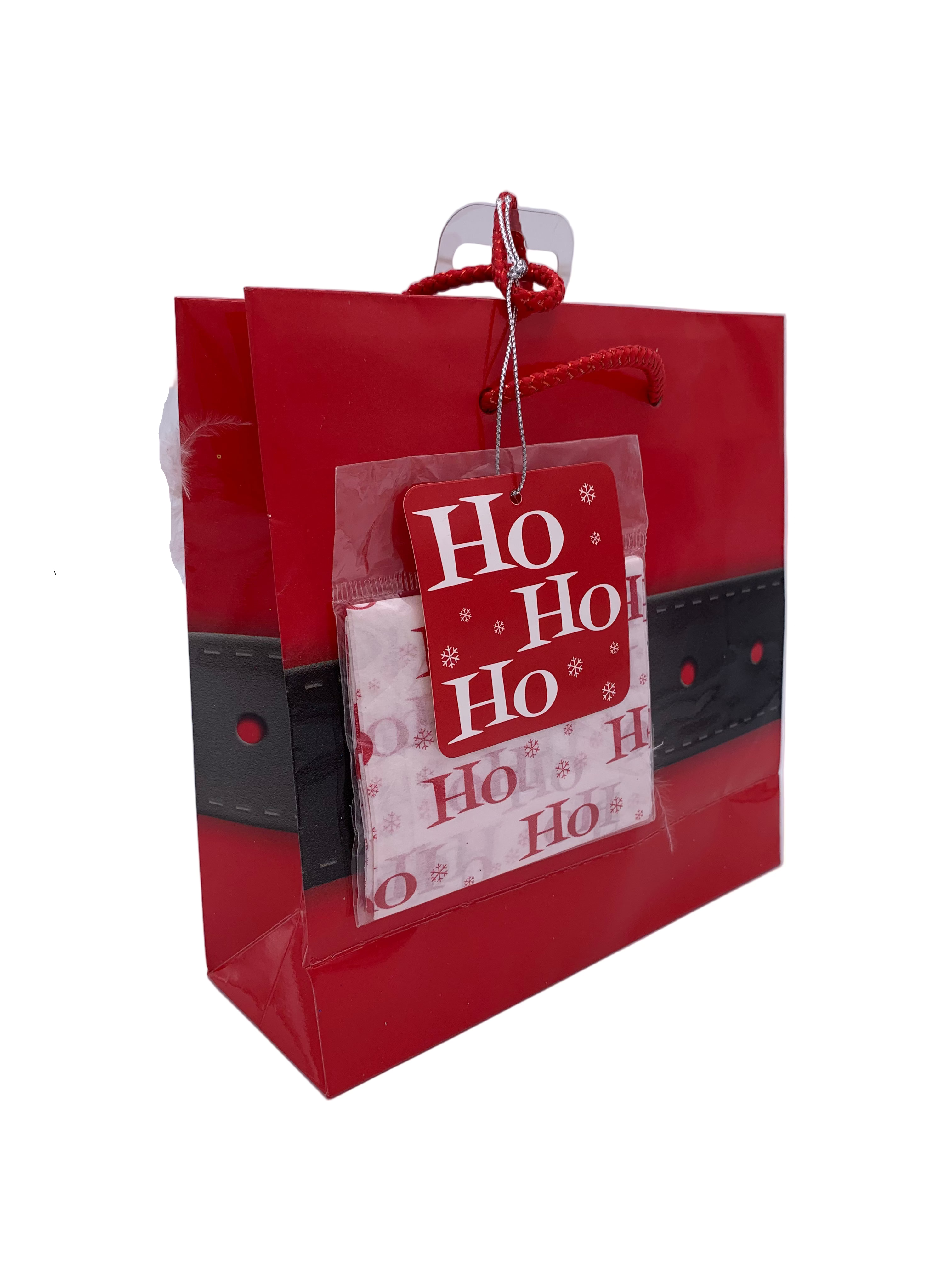 Punga pentru cadou de iarna centura lui Mos Sarbatori