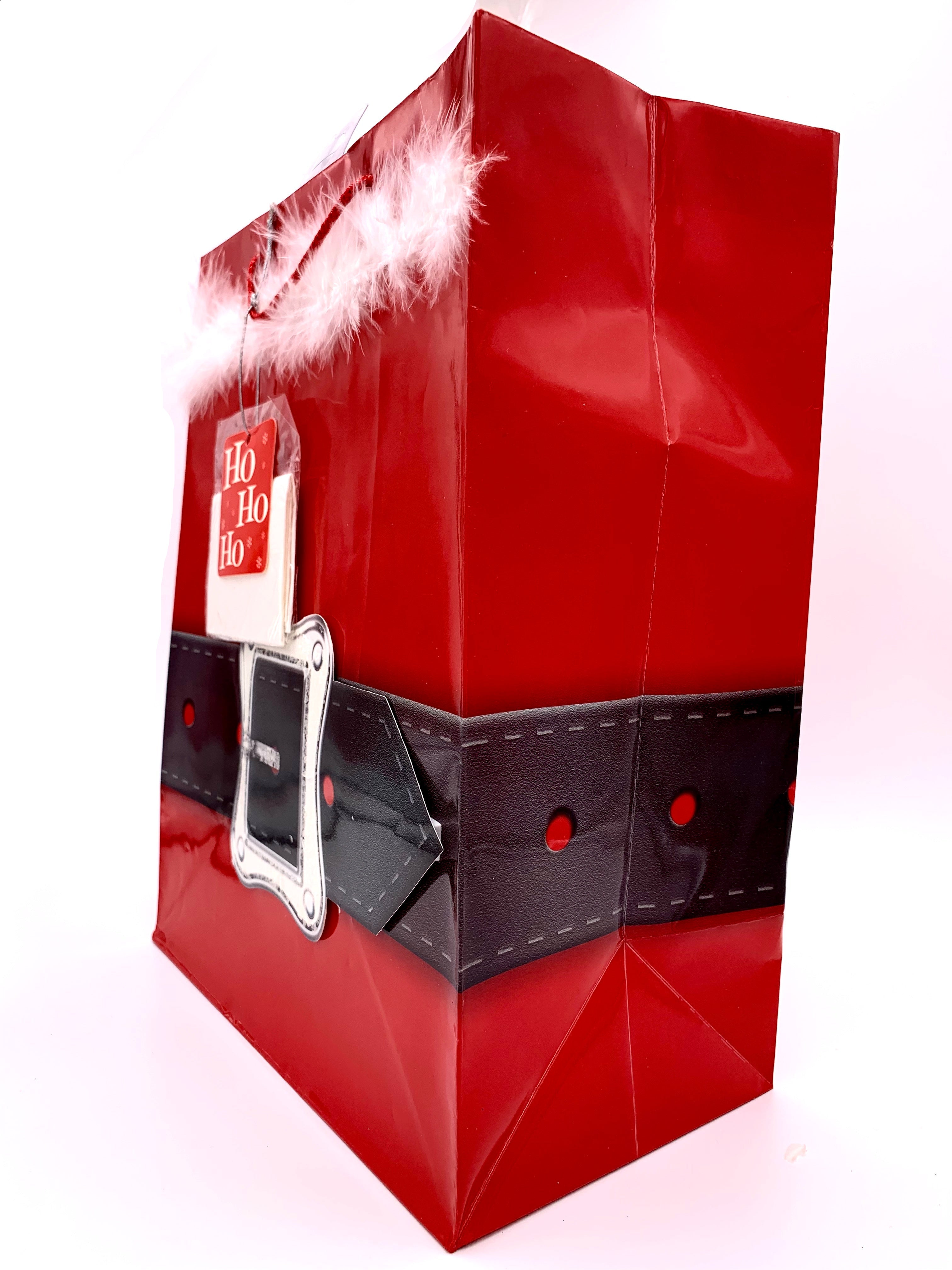 Punga pentru cadou de iarna centura lui Mos Sarbatori