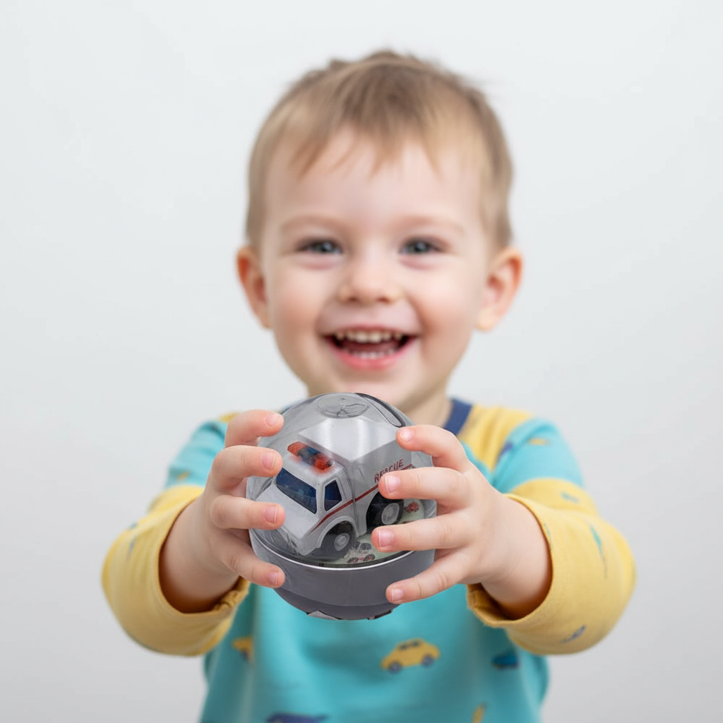 Mini masinuta diecast in capsula