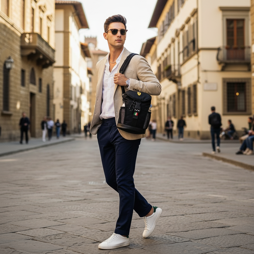 Mini Rucsac Ferrari negru, produs original