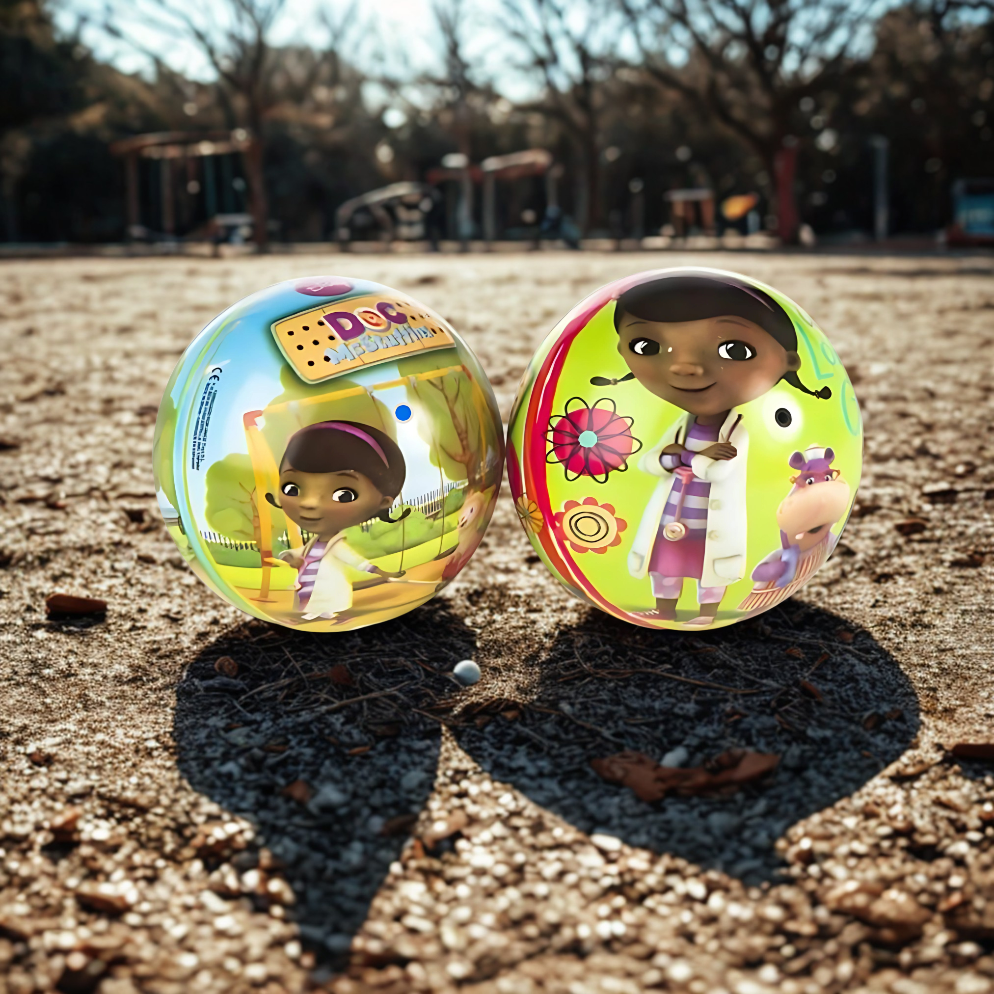 Jucărie de vară pentru copii – minge Doc McStuffins de 15 cm pe nisip